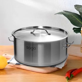 SOGA Stock Pot 14L Top Grade Thick Stainless Steel Stockpot 18/10 SOGA Stock Pot 14L Top Grade Thick Stainless Steel Stockpot 18/10